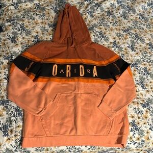 Men’s Nike Air Jordan Orange Colorblock Sweatshirt